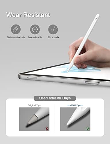 משודרג {עט כמו} טיפים בעיפרון תואמים ל- Apple 2nd Gen ipad Pro בעיפרון - Meko 4 Pack 0.72 ממ ללא לבוש פוניט משובח